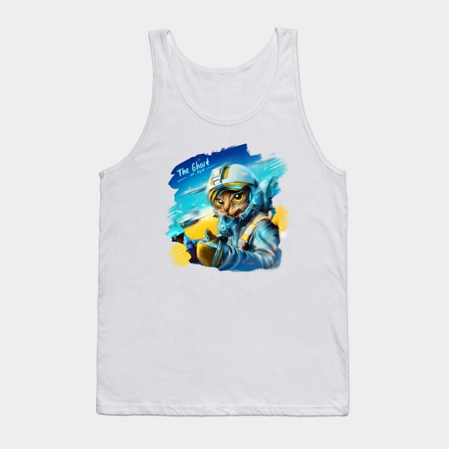 The Ghost of Kyiv cat, modern Ukrainian hero Tank Top by Marysha_art